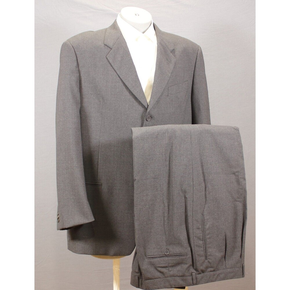 Mani by Giorgio Armani 2 Pc Suit Gray 3 Btn 46R Pleated Fronts 38' Waist
